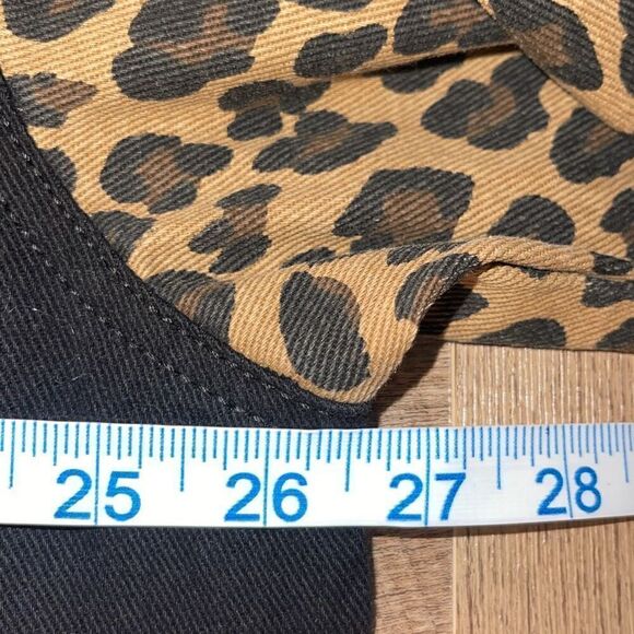 Missguided Womens Plus Size Leopard‎ Oversized Denim Shirt Black Size 16 NWT - Picture 9 of 10